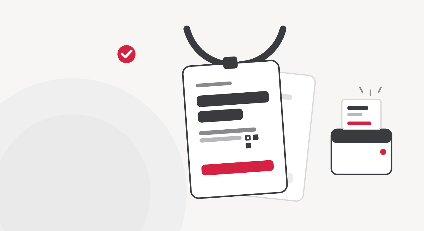 Thẻ đeo khách mời được in ngay tại cửa check-in sự kiện