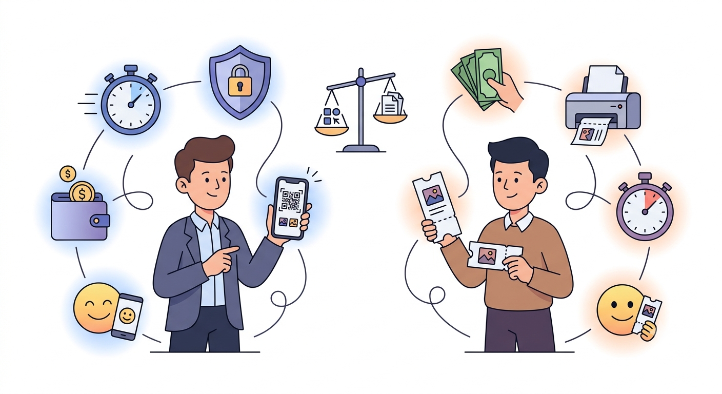 Vé điện tử hay vé giấy nên chọn loại nào